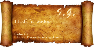 Illés Gedeon névjegykártya